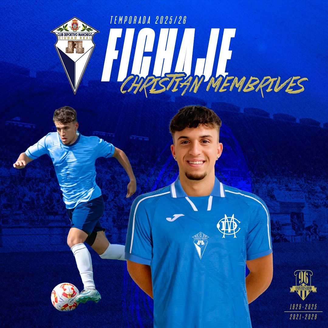 🔵OFICIAL | FICHAJE | SUB23 | EXTREMO | CHRISTIAN MEMBRIVES KRANWINKEL⚪️

Se continúa con la conformación del nuevo bloque que defenderá la elástica mancheguista, y se incorpora el atacante Christian Membrives. CHRISTIAN, BIENVENIDO.  💙🤍

➕ℹ️cdmanchego.es/christian-memb…