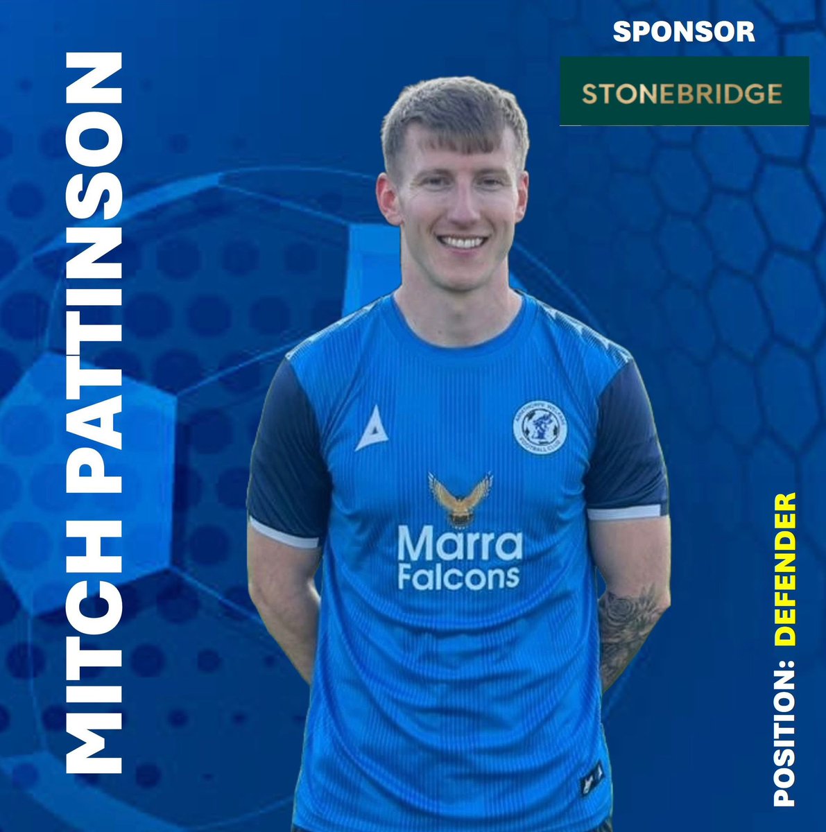thewelfare's tweet photo. PLAYER SPONSORSHIP 

Huge thank you to Stonebridge for the kind sponsorship of Mitch Pattinson. 

It is massively appreciated !!

#WellieFamily 🔵 https://t.co/uesAZ99CPg