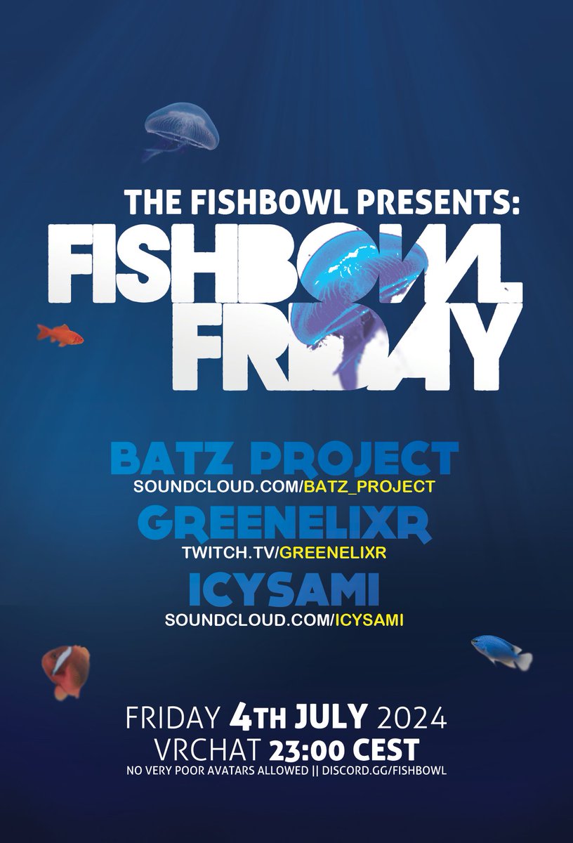 Whos ready to listen to Red Alert by <a href="/GREENIXRR/">GREENELIXR</a> and me for 2 hours over at <a href="/TheFishbowlVR/">The Fishbowl</a> this Friday Starting 11PM CET / 5PM EST.