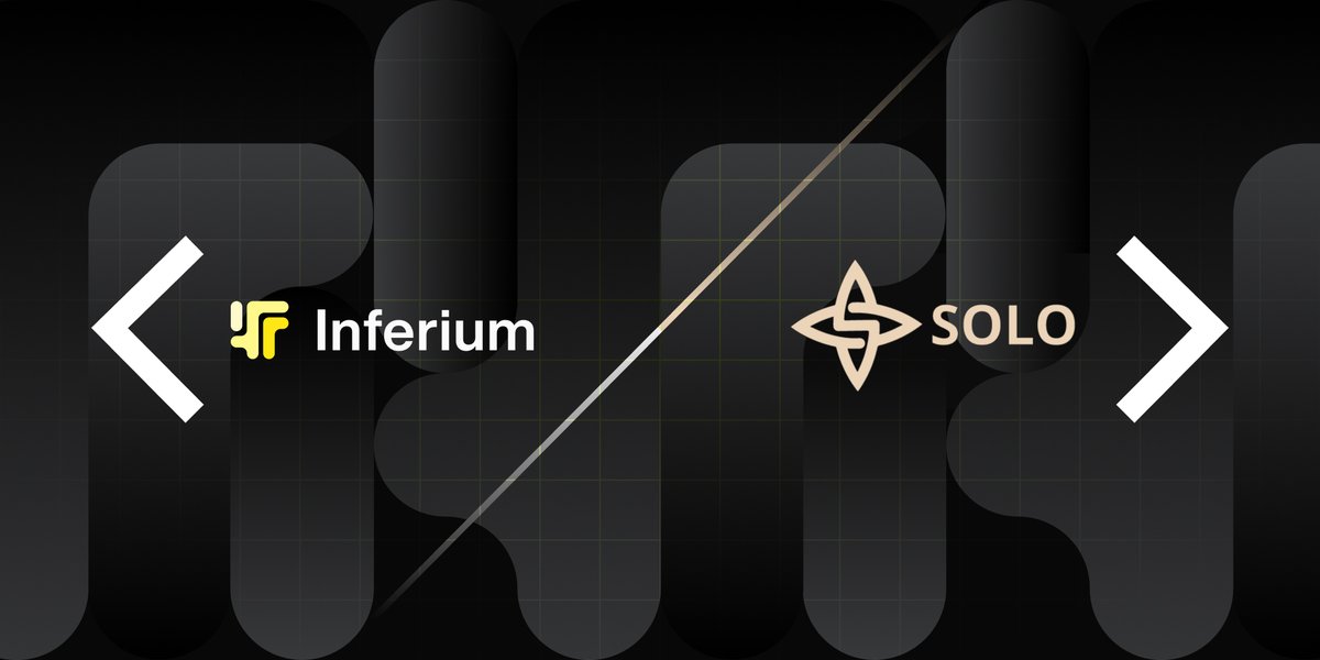 Defi_Eagle's tweet image. 🟨 @InferiumAI partners with @SoloDePIN to power the next-gen of AI: scalable, secure, and transparently executed right on-chain.
✨ #SoloChain is the world’s first Agentic DePIN Mining Chain. Designed as a programmable Ethereum L2, it offers flexible, user-focused mining and…