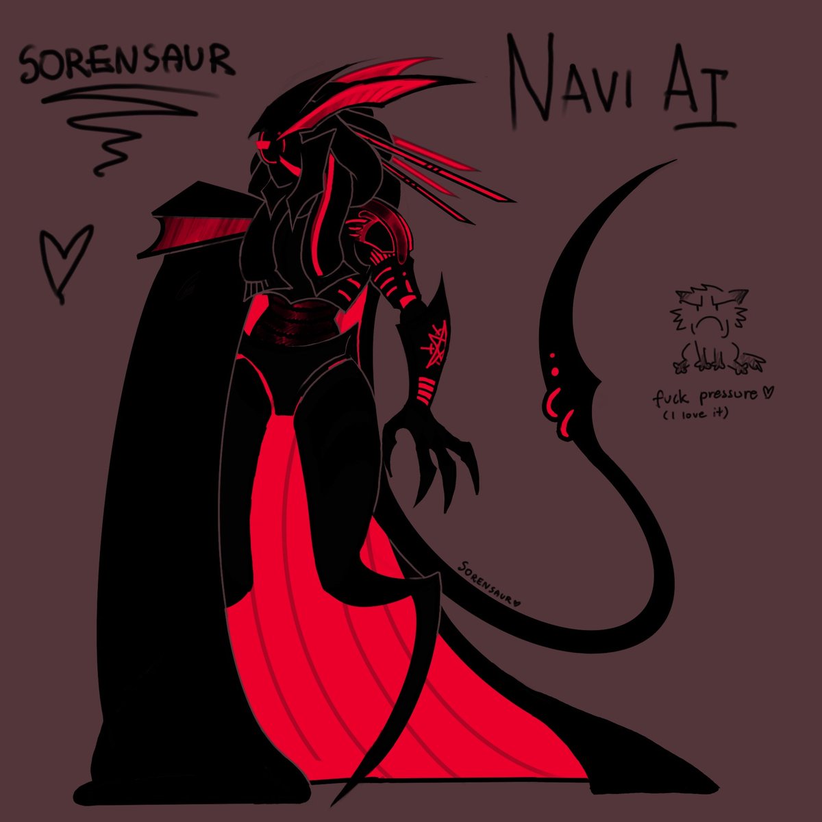 SorenSaur's tweet image. unfinished Navi Ai humanoid body headcanon #pressureroblox #pressurefanart #naviai I love her