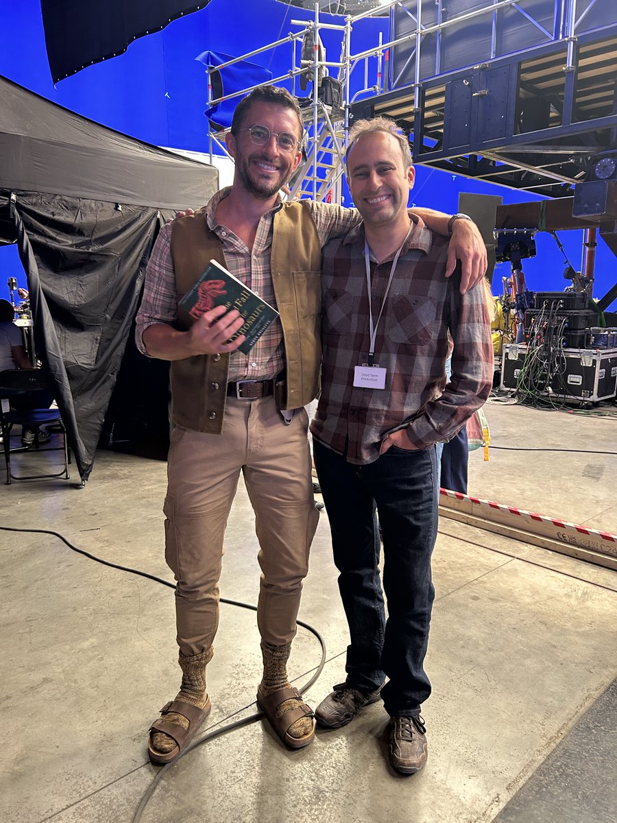 A couple of paleontologists chatting about dinosaurs on the set of <a href="/JurassicWorld/">Jurassic World</a> Rebirth.

Dr Henry Loomis &amp; me. See Dr Loomis on screen today, as JW Rebirth premieres worldwide!

Jonathan Bailey is the paleontologist hero we need. And a very nice and charming guy too!