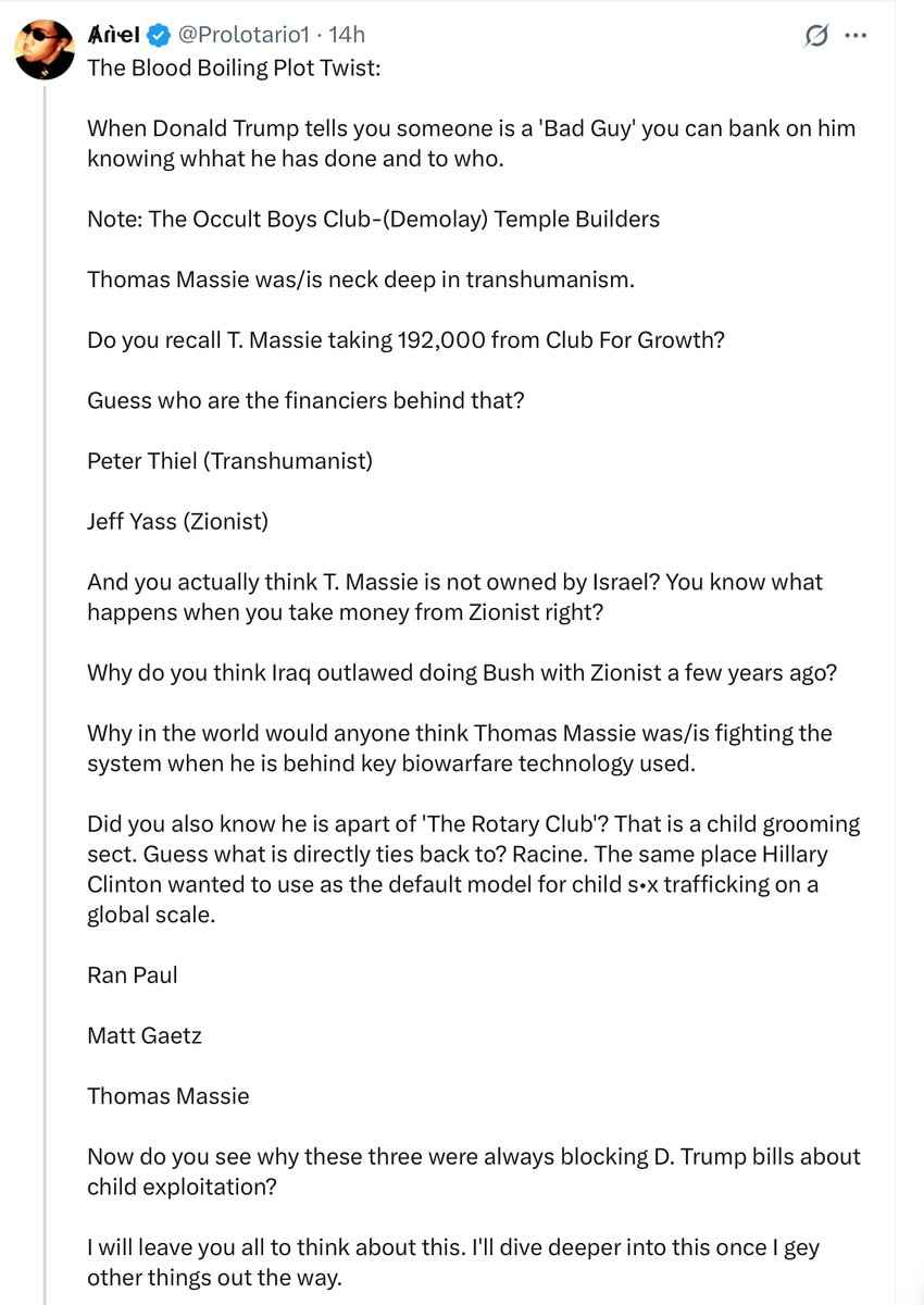 DenyTheMark2020's tweet photo. Yesterday, July 1, 2025, Ariel (@Prolotario1) posted twice about Racine, Wisconsin.
But posted “Racine would not be brought up on this channel again” months ago?
While MG Show, Scott McMahan & other controlled assets lie, obfuscate, dox & threaten those who know Racine?
#TestCity https://t.co/mieeXqtbXZ