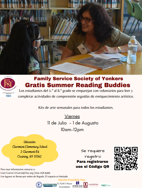 Ossining UFSD (@ossiningschools) on Twitter photo 📚 Free Summer Reading Buddies Program! 
Students in Grades 1–6 are invited to join us every Friday from 10 AM – 12 PM at Claremont School for a fun & engaging reading experience with our Reading Buddies!
📍 Claremont School
🗓 Fridays | 10:00 AM – 12:00 PM
✅ Register today! 📚 Free Summer Reading Buddies Program! 
Students in Grades 1–6 are invited to join us every Friday from 10 AM – 12 PM at Claremont School for a fun & engaging reading experience with our Reading Buddies!
📍 Claremont School
🗓 Fridays | 10:00 AM – 12:00 PM
✅ Register today!