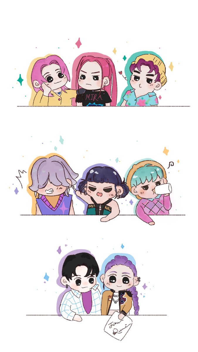 Wenni4788's tweet photo. I miss them already! 🤧

#kpopdemonhuntersnetflix #KPOPDEMONHUNTERS #Jinu #rumixjinu #Zoey #Mira https://t.co/k1bPTG9iap