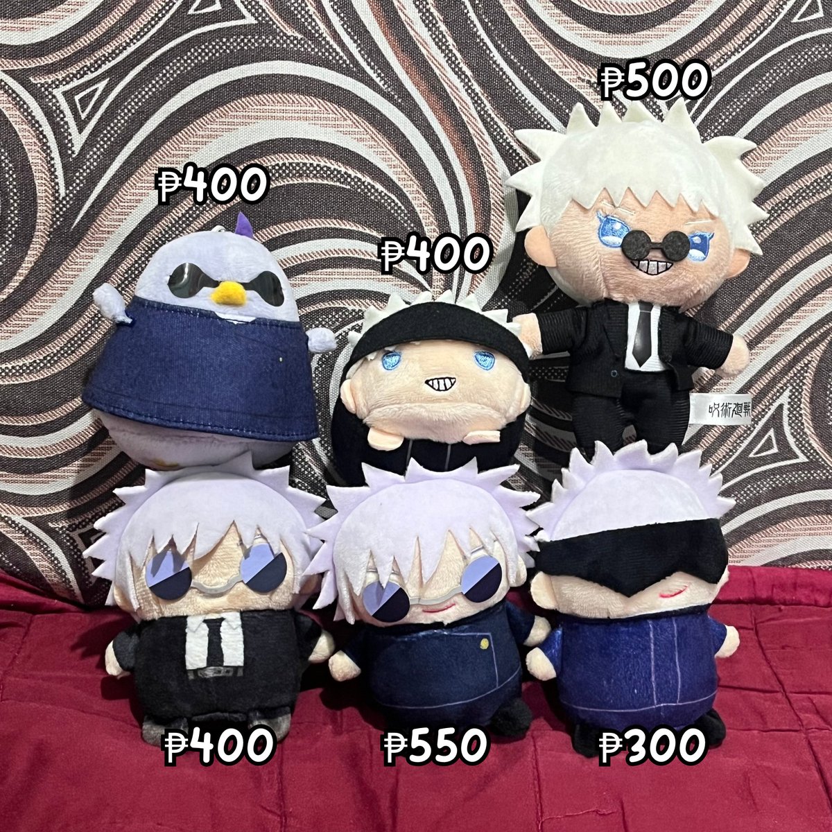 wts lfb ph

🛒 gojo satoru plush / charms

⤷ all are official / authentic
⤷ PAYO / 24hrs reservation only
⤷ mod: j&amp;t / flash / lalamove 

t. jujutsu kaisen noru noruchara mamemeito yakult suit kosen teen ver chun colle jump festa
