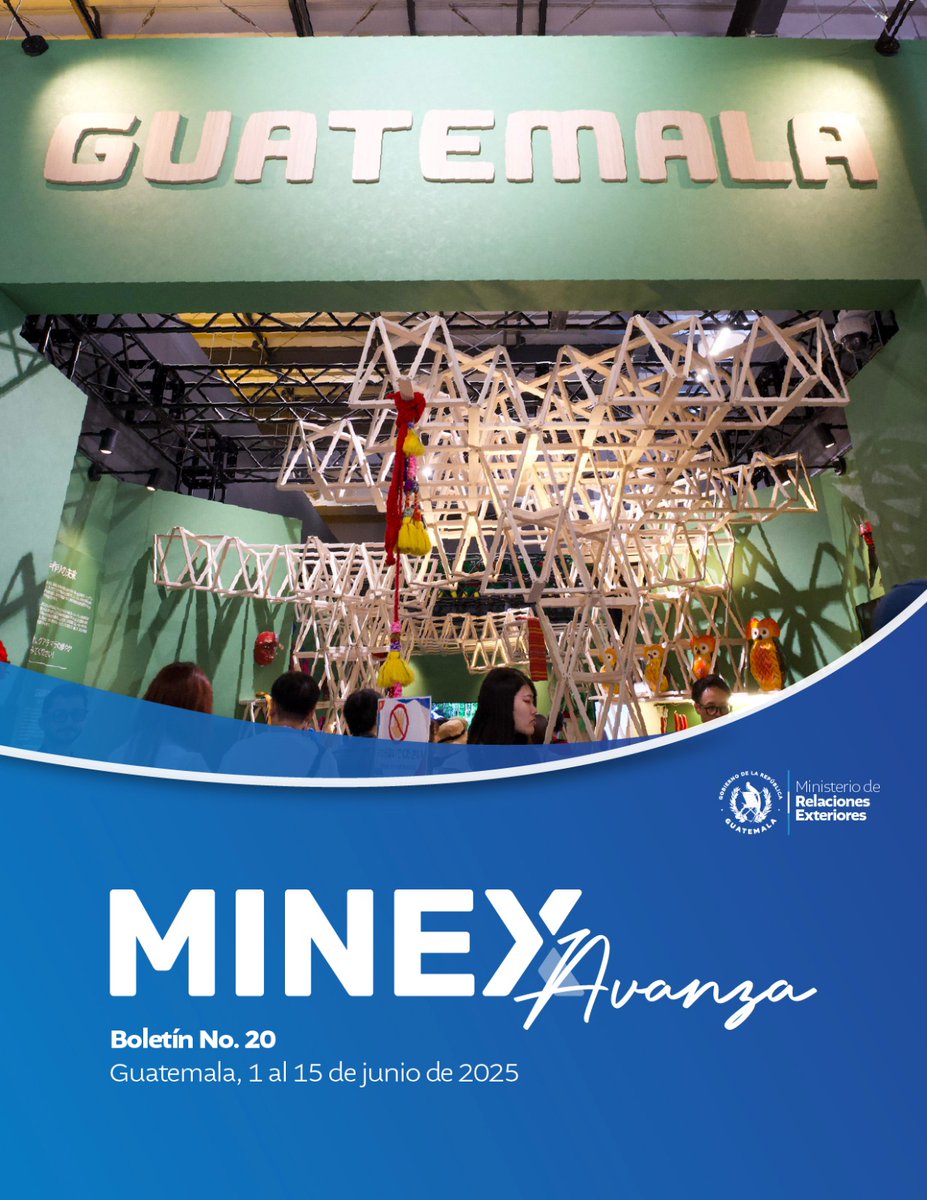 Mantente informado: Consulta el boletín "Minex Avanza" y entérate de las actividades clave de la Cancillería y nuestra red diplomática y consular, del 1 al 15 de junio de 2025. 

¡No te pierdas los detalles en este enlace! 
🔗 bit.ly/Boletin20MINEX…