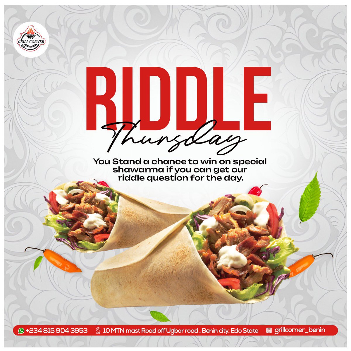 ShawarmaCorner_'s tweet image. Leave Coalition, Come Chop Free Shawarma Tomorrow #RiddleThursday Is Back. #11am