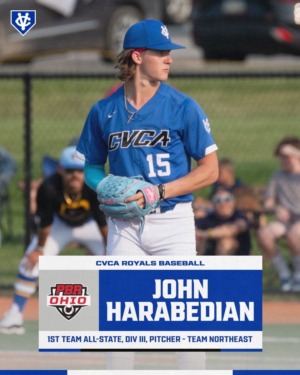 CVCA Royals Baseball (@cvca_baseball) on Twitter photo John Harabedian '25
1st Team All-State
DIII - Pitcher
Team Northeast
Elite 25 "September Call-Up
<a href="/PrepBaseballOH/">Prep Baseball Ohio</a>
👑🦁⚾️ John Harabedian '25
1st Team All-State
DIII - Pitcher
Team Northeast
Elite 25 "September Call-Up
<a href="/PrepBaseballOH/">Prep Baseball Ohio</a>
👑🦁⚾️