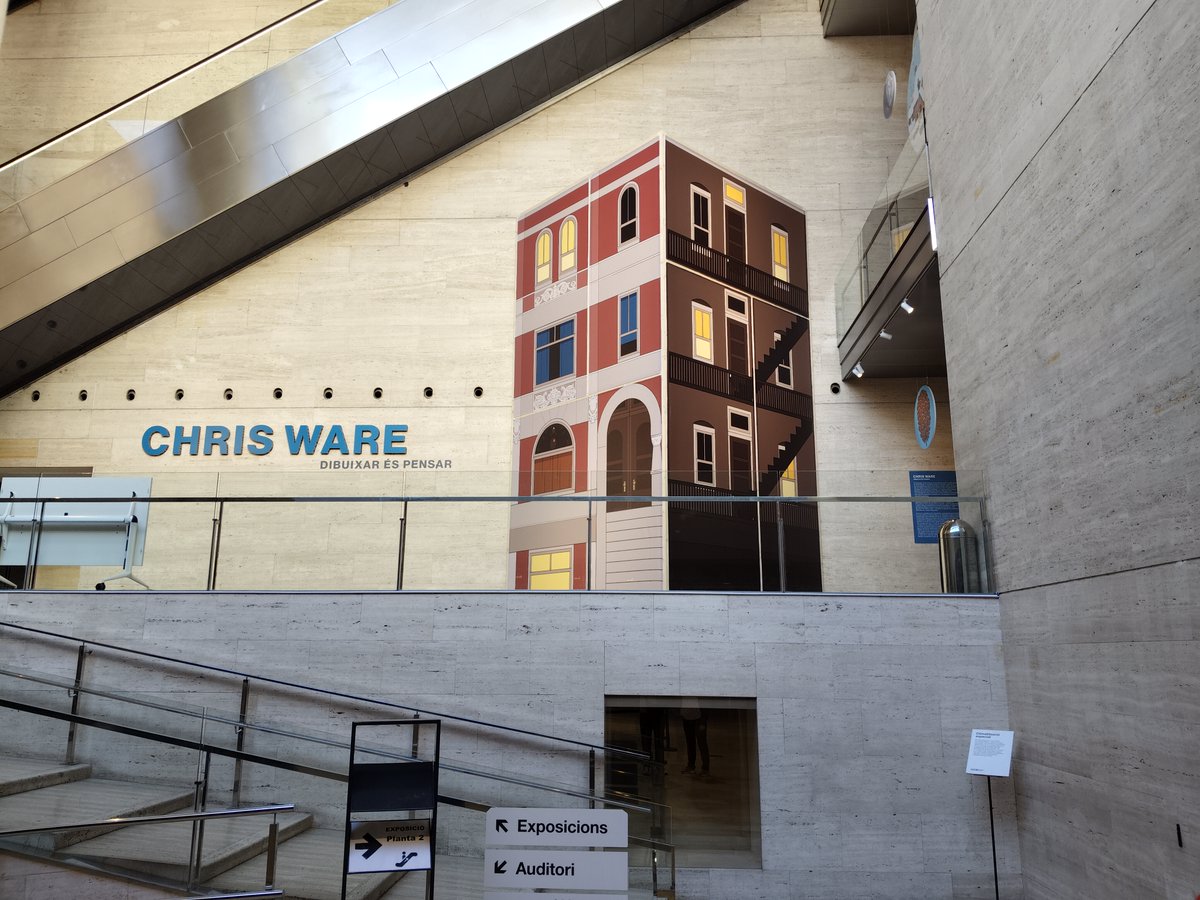 Ramblejar's tweet photo. Ja l'he vista dos cops, no em cansaria mai. CHRIS WARE, Dibuixar és Pensar al @cececebe No us la podeu perdre. #ChrisWare és un geni. https://t.co/XjZVqwytw2