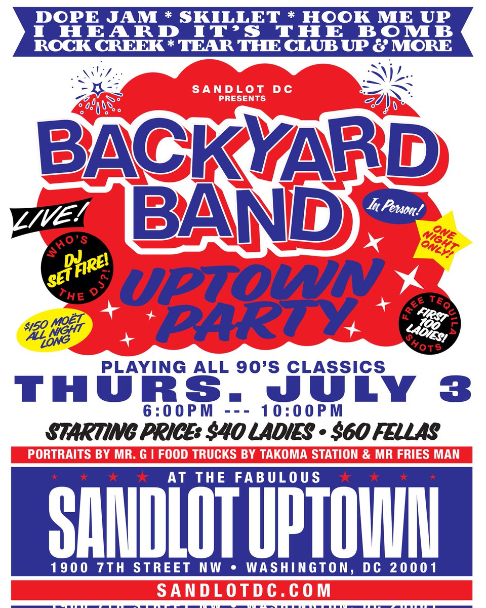 shawmainstreets's tweet photo. Come celebrate @shawdc's newest spot: #SandlotUptown, 1900 7th Street, NW (former CVS). Live music indoors, food trucks outdoors. Thursday, 07/03/25, 6-10 PM. #FuninShaw #LoveShaw #ShawDC https://t.co/qSUbbJCeZK