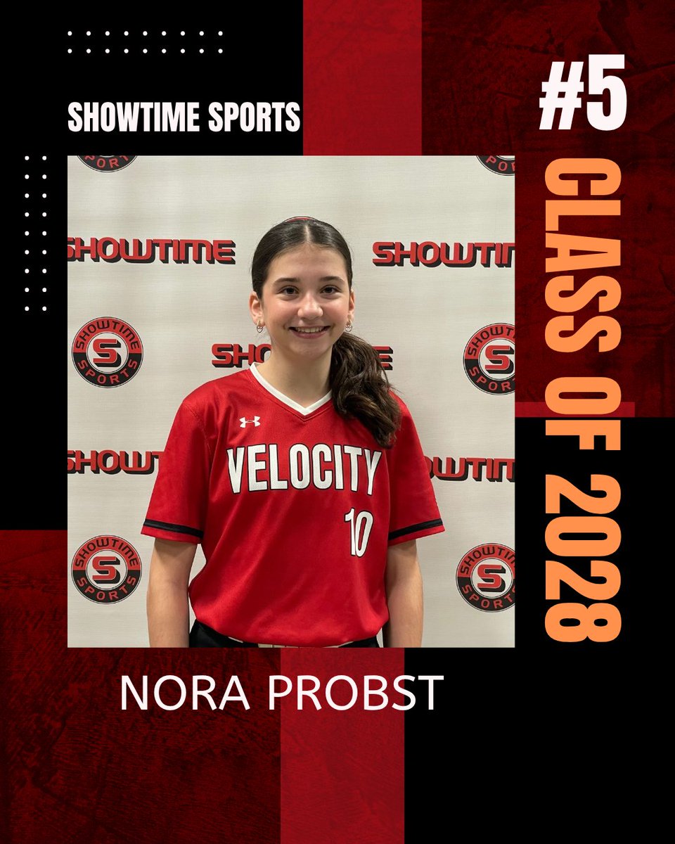 ShowtimeSports1's tweet image. The top 5 in the Class of 2028 is live on our website! Congrats Nora Probst @Nora_Probst making noise behind the plate 👑