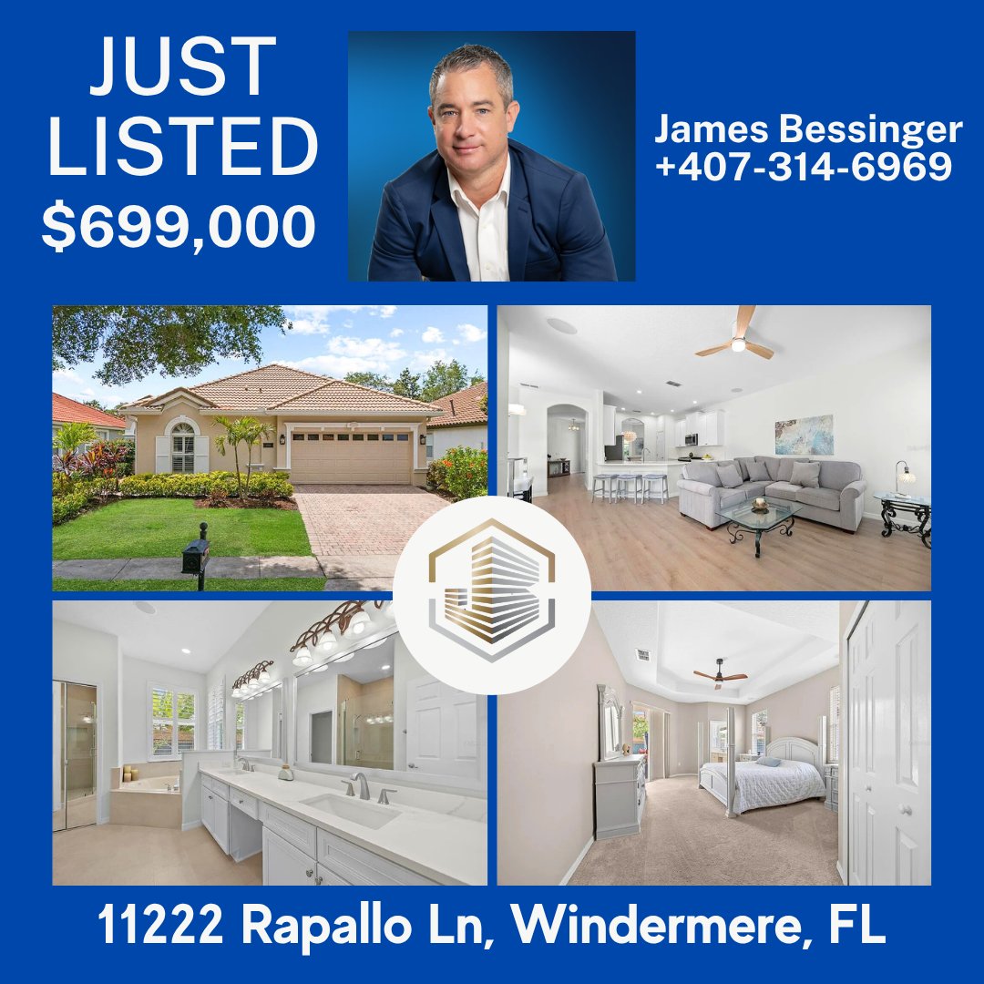 BessingerJames's tweet photo. 🚨 Just Listed in Windermere! 🏡
Welcome to 11222 Rapallo Ln – a beautifully updated 4 bed, 2 bath home in the highly sought-after gated community of Belmere Village. From the upgraded kitchen to the spacious open layout and recent improvements like a new HVAC and stainless appliances, this home is move-in ready and built for comfort. 🌿✨

Offered at $699,000 – this gem won’t last long!

📍 Minutes from top-rated schools, shopping, dining, and all that Central Florida has to offer.

Want a private tour? 
For more information or to schedule a private tour, please contact:
📞Call/Text Direct: 407-314-6969
📩Email: jbessinger81@gmail.com

#justlisted #windermereflorida #belmerevillage #floridarealestate #jamesbessingerrealestate #orlandohomes #centralfloridarealestateagent #MoveInReady #WindermereLiving