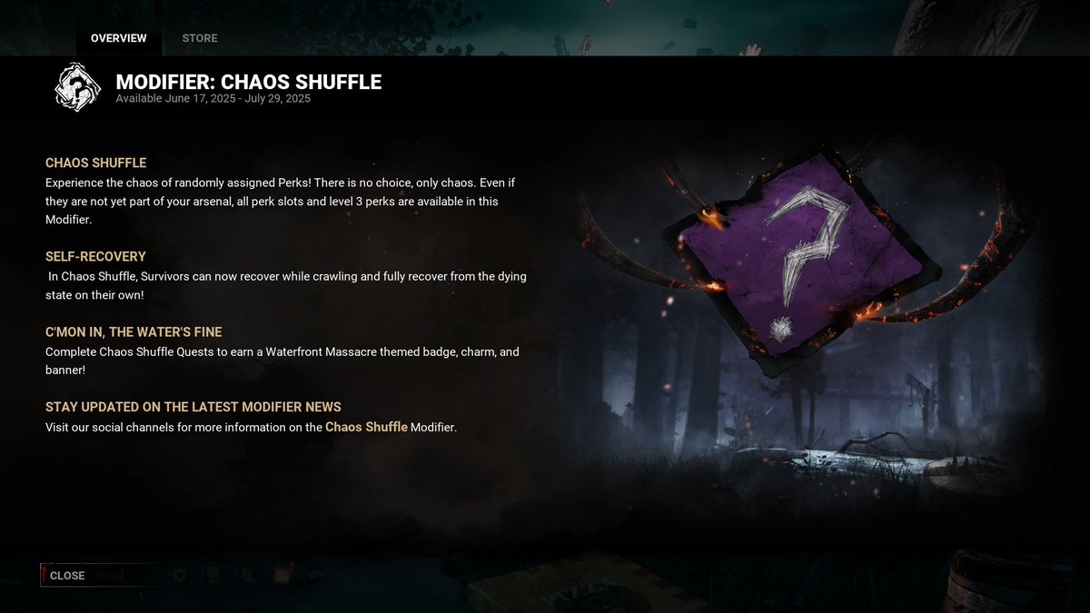 DbdNewsReal's tweet image. Chaos Shuffle starts on July 17th!