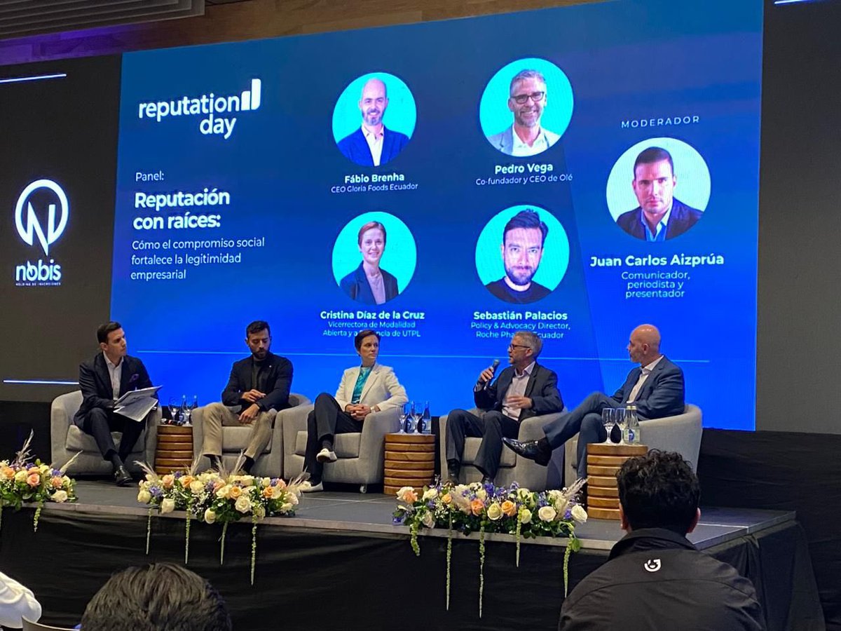 utpl's tweet photo. 🎙️ La UTPL participó en el #ReputationDay, un espacio de diálogo sobre reputación corporativa y compromiso social.

La Dra. Cristina Díaz de la Cruz, vicerrectora de la Modalidad Abierta y a Distancia, intervino en el panel “Reputación con raíces”, destacando el rol transformador de la academia. 💬

Su participación reafirma el liderazgo y la visión transformadora de la UTPL. 💙💛