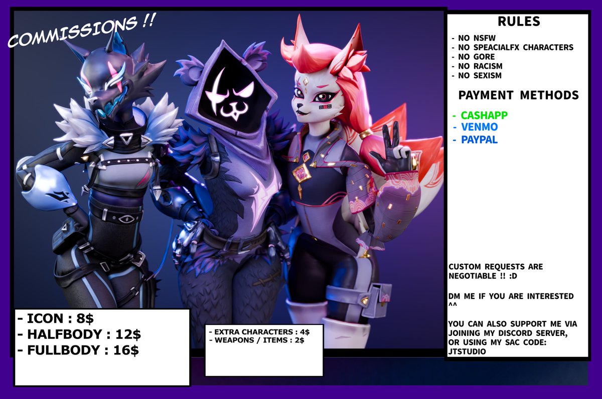 JourneyTrav's tweet image. new comm sheet !11!1 dm me if you are interested :3
#Fortnite #FortniteArt