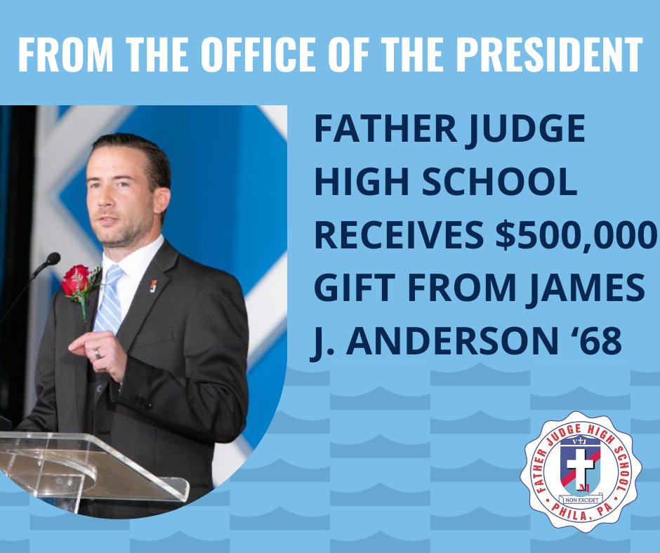 We're excited to announce that we recently received a $500,000 gift from James J. Anderson '68 for the Campaign for 3301.  Read the announcement here:  conta.cc/44rYLzR .  Please join us in thanking Mr. Anderson for his investment in The Campaign for 3301 and FJHS 🔴🔵