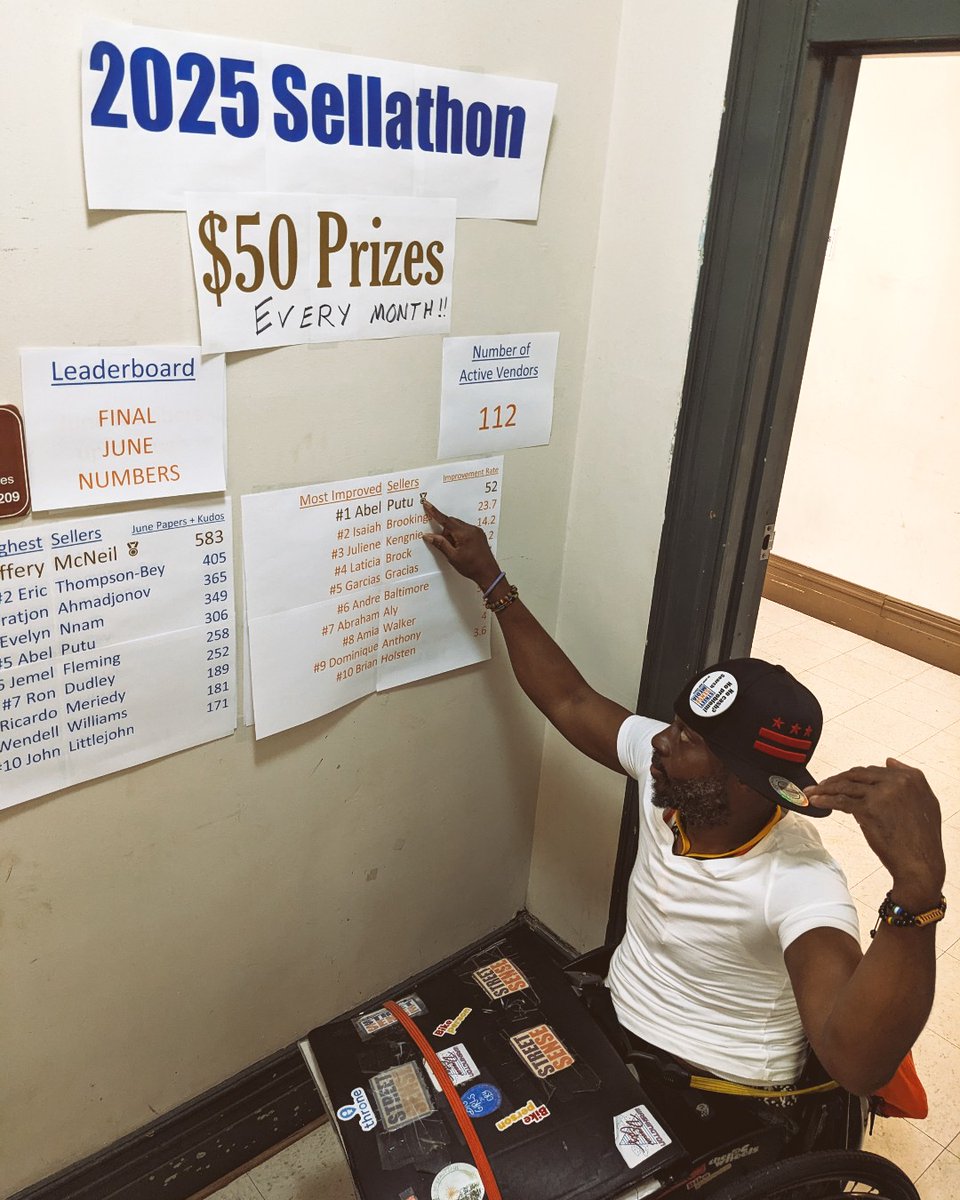 streetsensedc's tweet image. June Most Improved Seller is...🥁
#592 Abel Putu!
He was also 5th Highest Selling Vendor. He distributed so many newspapers and got over 50 Customer Kudos😲
Summer's not over tho, nor is the contest. Leave a kudos for your vendor to help them take July! bit.ly/SSMCustomerKud…
