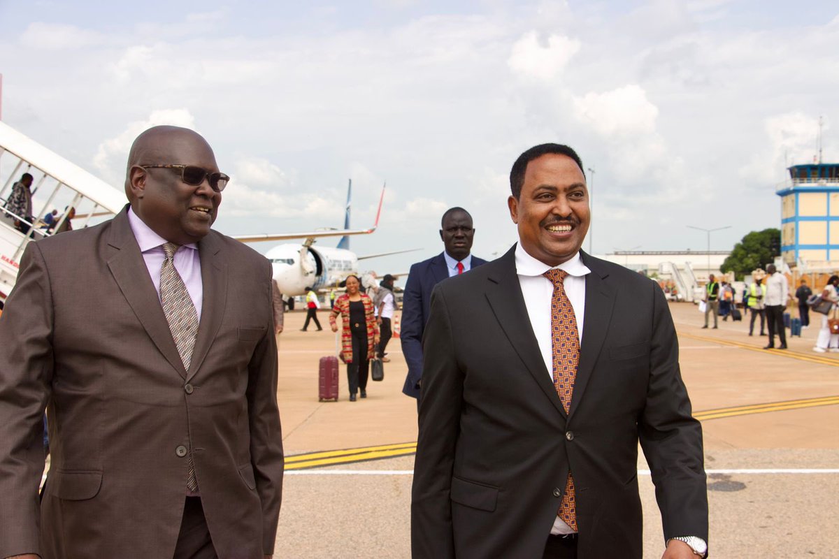DrWorkneh's tweet image. Arrived in Juba, South Sudan for a two-day mission focused on progress implementation of the Revitalized Agreement on the Resolution of the Conflict in South Sudan (R-ARCSS), and underscoring the critical need for its timely and full execution. In my initial meeting with H.E.…