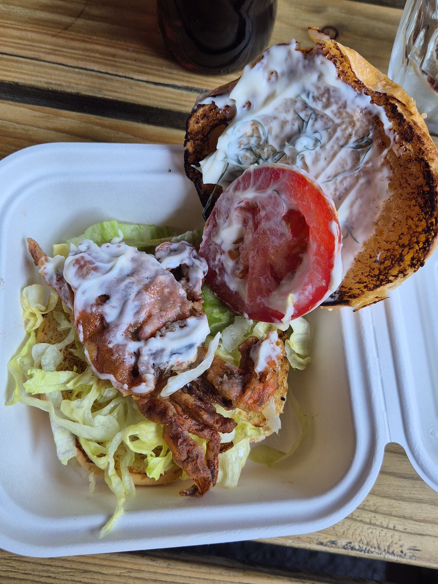 Just had the crabby patty at #nomadsgowerton from burger freakez £13 for a salad and bread rolls with a bit of crab stick flavour