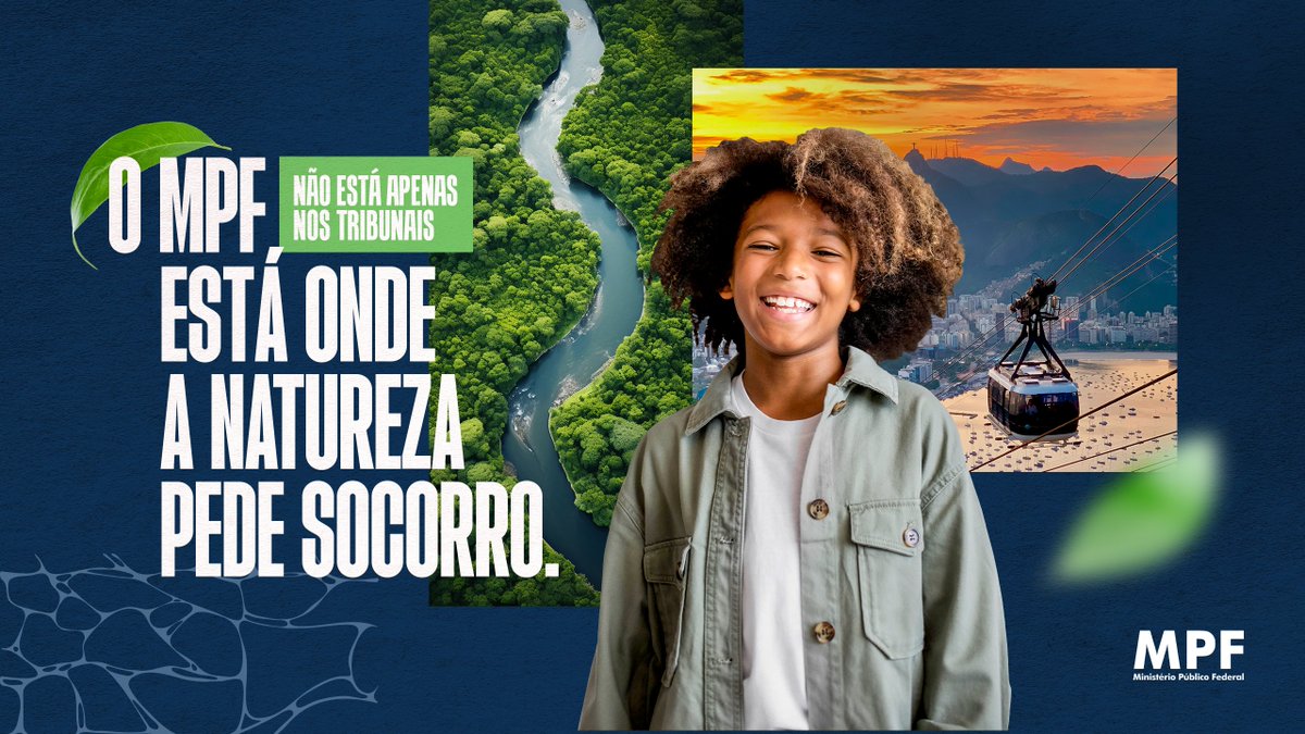 O amanhã começa com as decisões de hoje. 

O MPF atua de perto em ações urgentes para proteger o planeta, cuidar das pessoas e garantir um futuro melhor para as próximas gerações.

Esses temas estarão no centro das atenções na COP 30, que será realizada no Brasil. 🌳🇧🇷