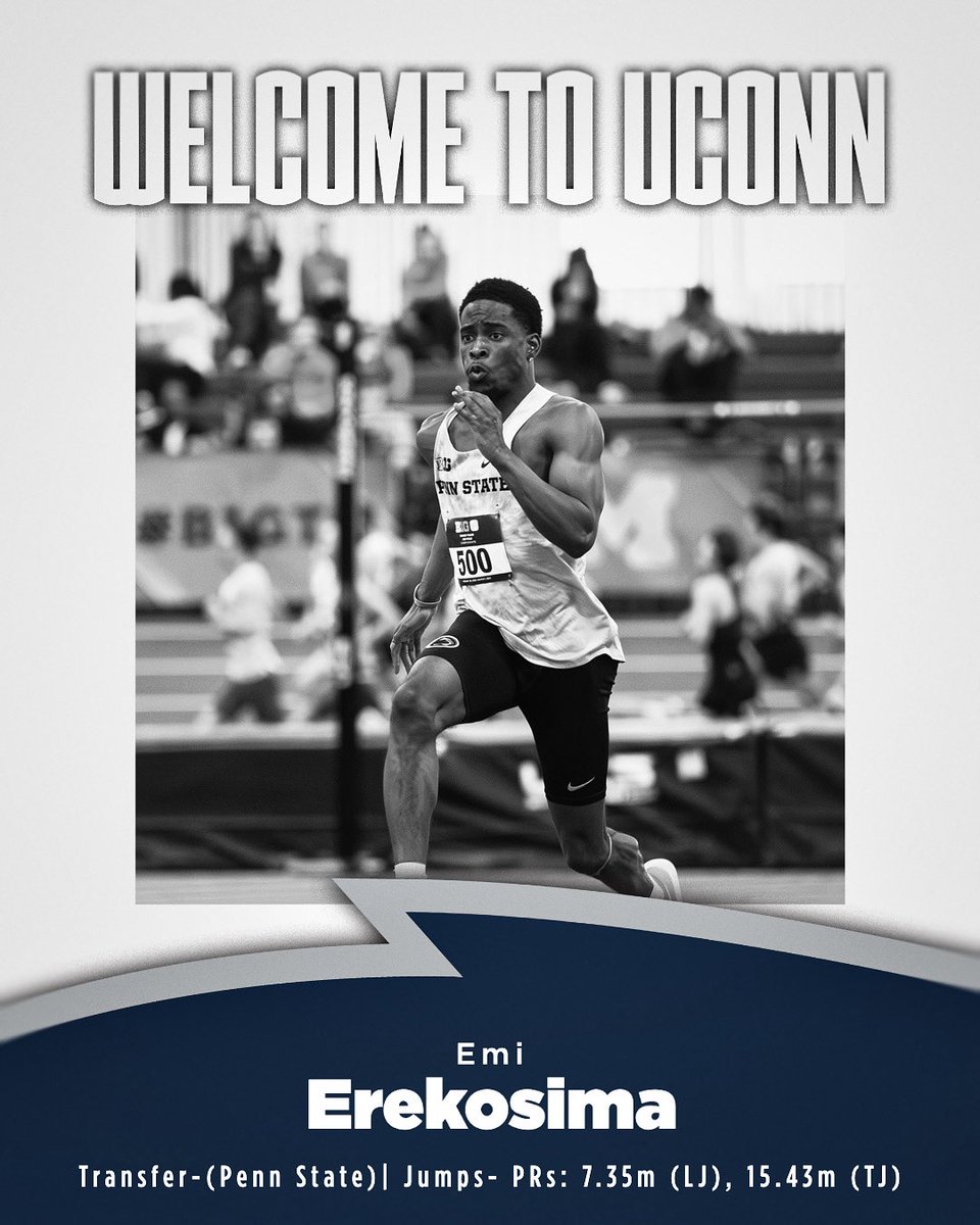 UConn Track &amp; Field is excited to welcome Emi Erekosima to Storrs! 💙🤍

#bleedblue #uconntfxc