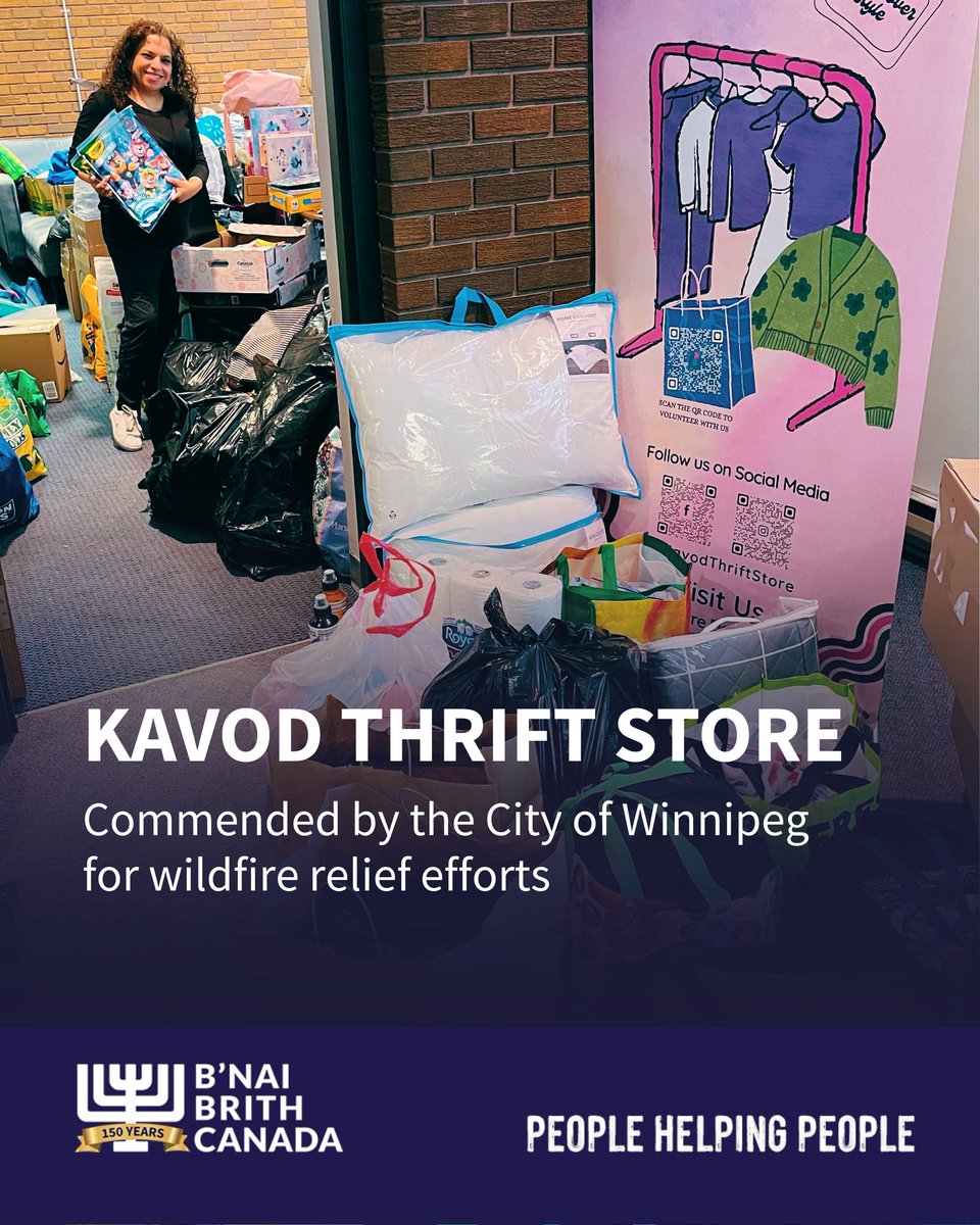 bnaibrithcanada's tweet image. We are proud to share this heartfelt letter of recognition from Winnipeg Mayor Scott Gillingham, honouring the remarkable efforts of Kavod Thrift Store in supporting wildfire evacuees from across Manitoba.
This meaningful message speaks not only to the extraordinary…