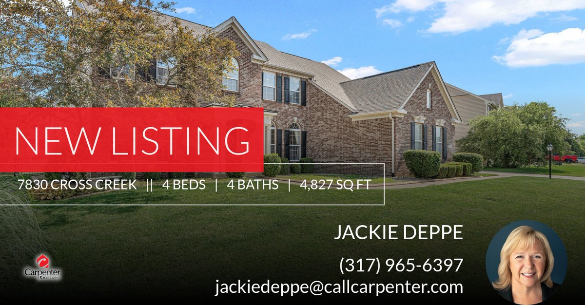 📍 New Listing 📍 Take a look at this fantastic new property that just hit the market located at 7830 Cross Creek in Avon. Reach out here or at (317) 965-6397 for more information!

Listed by Mary Hampton

Jackie Deppe
Providing yo... homeforsale.at/7830_CROSS_CRE…