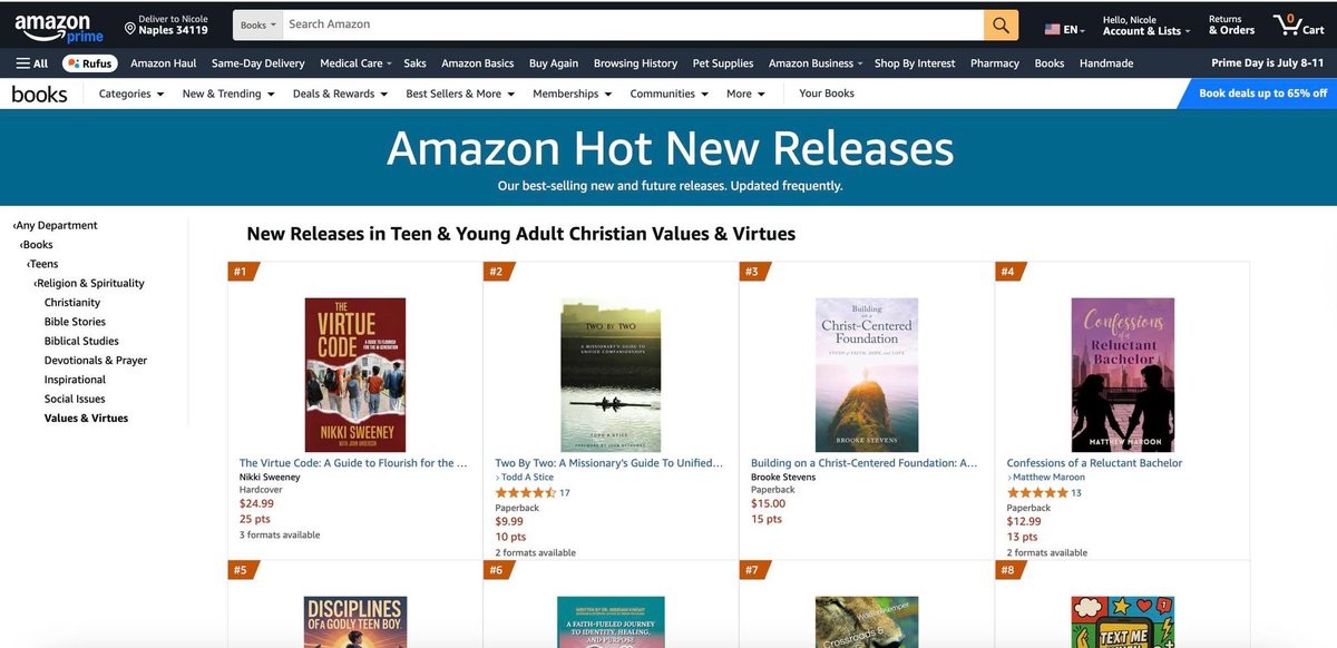 nikkibelmarce's tweet photo. Wow! I'm absolutely bursting with excitement and gratitude! The Virtue Code has officially reached #1 on Amazon in the book's category! This wouldn't have been possible without all of you. Your support, trust, and enthusiasm for what we do mean the world to me! https://t.co/sD78nrrzjX