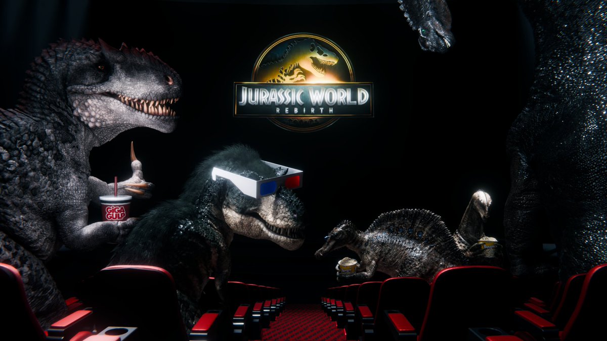 WE ARE SEATED! Paleo ARK crew is ready for one of the best flicks of the summer!

<a href="/JurassicWorld/">Jurassic World</a> <a href="/UniversalPics/">Universal Pictures</a> <a href="/survivetheark/">ARK: Survival Ascended</a>