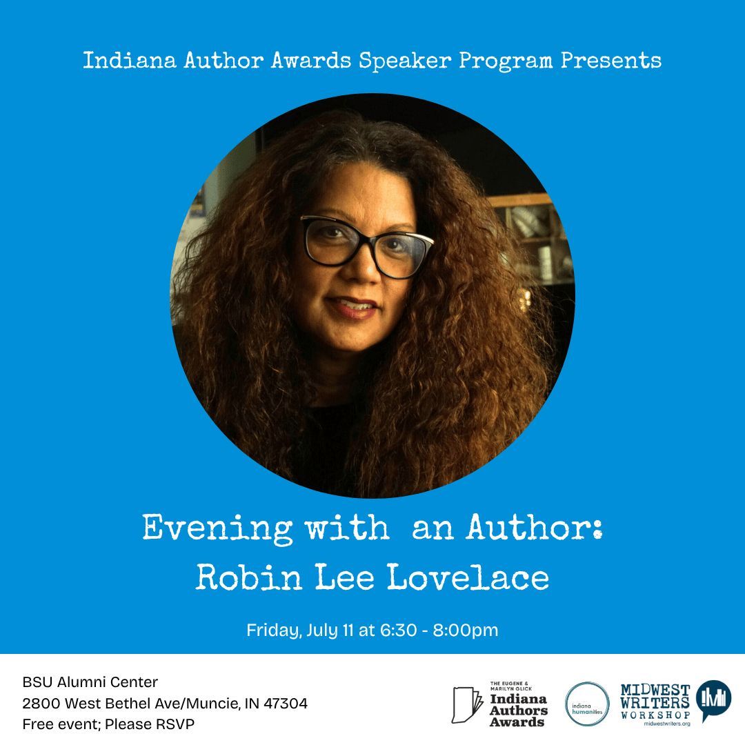 #MWW25 faculty Robin Lee Lovelace is featured in "Evening with an Author," a FREE reading, open to the community, made possible with the support of Indiana Humanities. 

Register for the conference or RSVP for Evening with an Author July 11:

midwestwriters.org/.../mww25-facu…