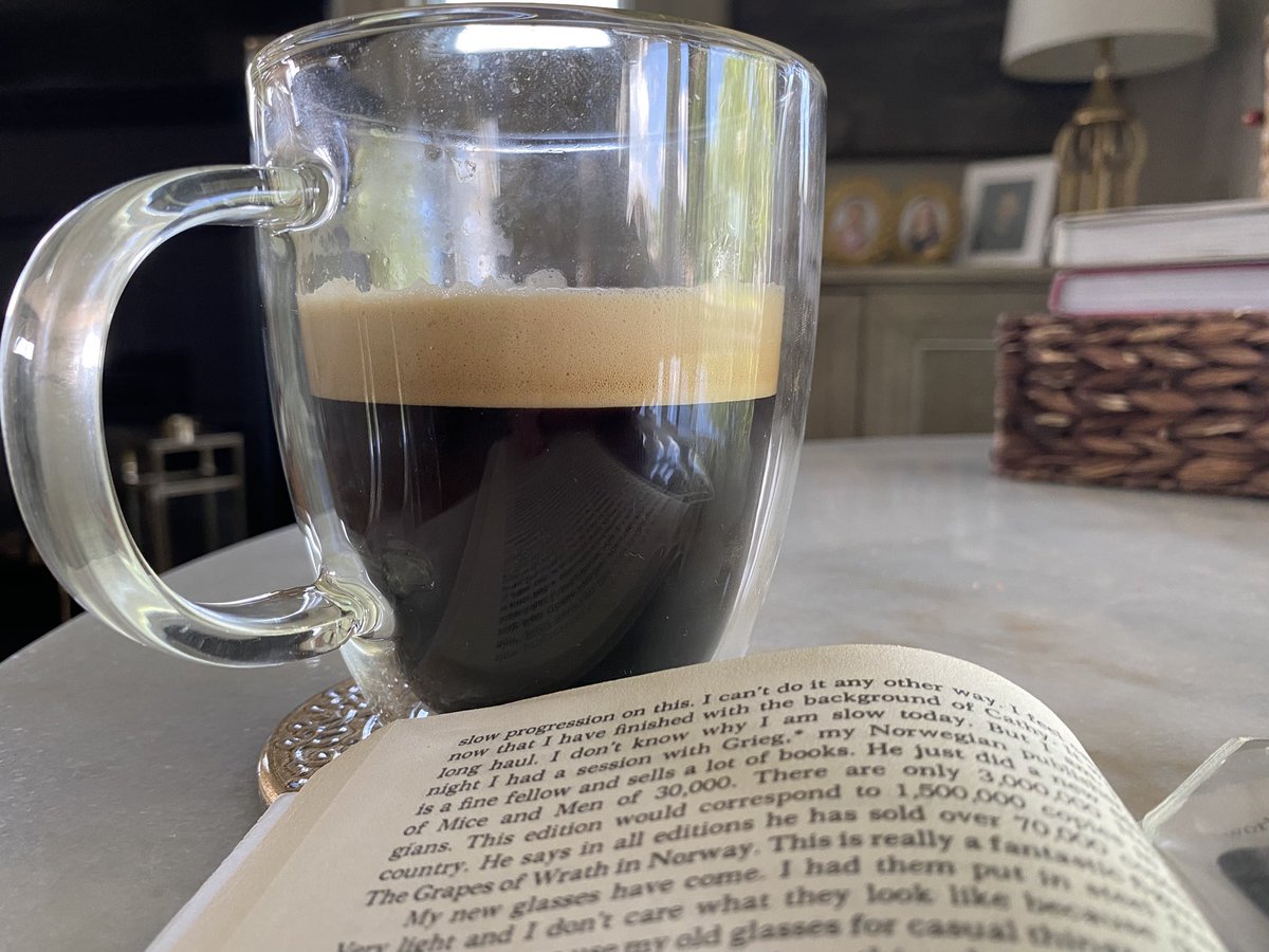 Nespresso, Steinbeck and a sunny Wednesday. I’m OK with this…
