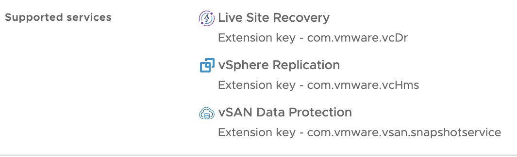 The vSAN Data protection Appliance, vSphere Replication, and Live Site Recovery are now "all the same appliance". Bind to a vCenter (optionally pair for replicaion) and away you go. 

I also noticed Ops and Logs use the same appliance image (but are still deployed seperately).