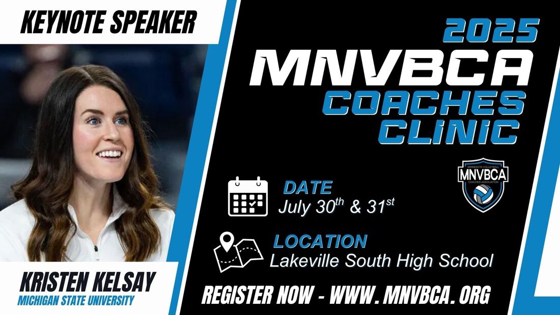 The schedule for the 2025 MNVBCA Coaches Clinic has been released! Two days of amazing speakers including college, club, high school, and boys coaches, plus the 36th annual MNVBCA All-Star Match.

Visit mnvbca.org to register today!