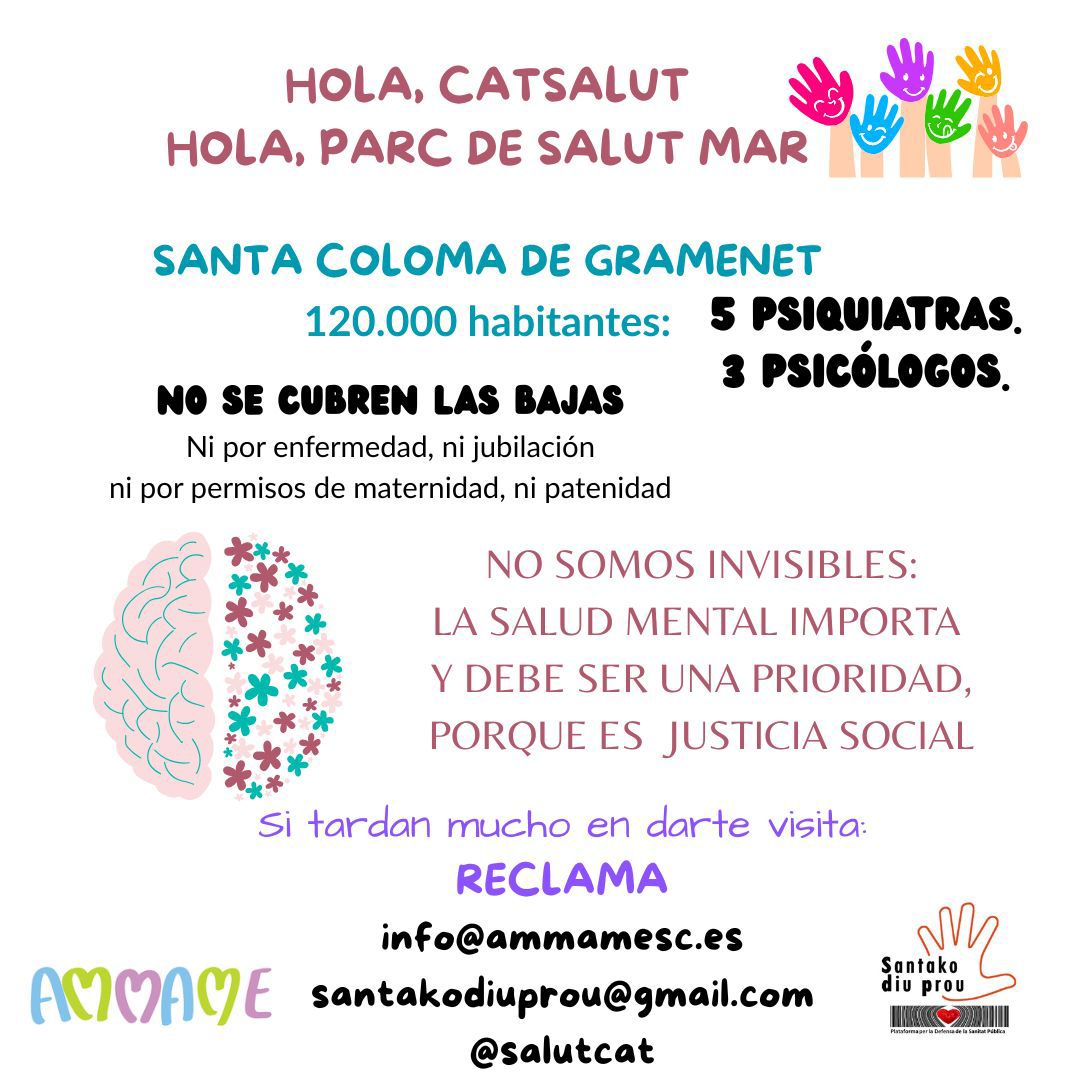 #SantaColoma hace mucho tiempo que dejó de ser un pueblo y se convirtió en una ciudad. <a href="/salutcat/">Salut</a>  parece que no se ha dado cuenta aún, ya que nuestros centros sanitarios en general, carecen de infraestructura , herramientas y personal para tal volumen de ciudadanos.