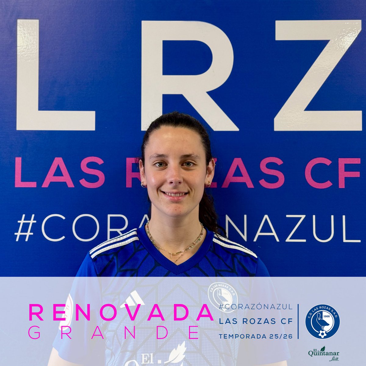 PRIMER EQUIPO| 🙌 Grande también RENUEVA y una temporada más defenderá el escudo de la familia #CorazonAzul.

😍 Nuestra lateral derecho cumplirá su 2ª campaña. Con muchas GANAS de ver sus centros en el nuevo proyecto de <a href="/LRZFEM/">LRZFEM</a> de <a href="/Aitor_JS/">Aitor Jimenez</a> de la 25/26.

#CorazonAzul | 💙