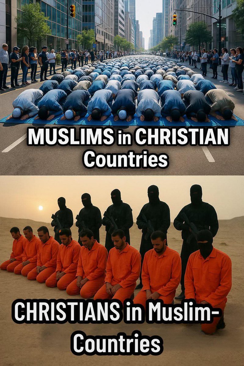 B7frankH's tweet image. 10 years ago , 21 Egyptian Coptic Christians were beheaded by ISIS in Libya for refusing to convert to Islam.
Their last words were: “Jesus, I love you.”
Remember, no one marched for them.
No one protested for them!
The New Yorkers must think twice before voting a Muslim…