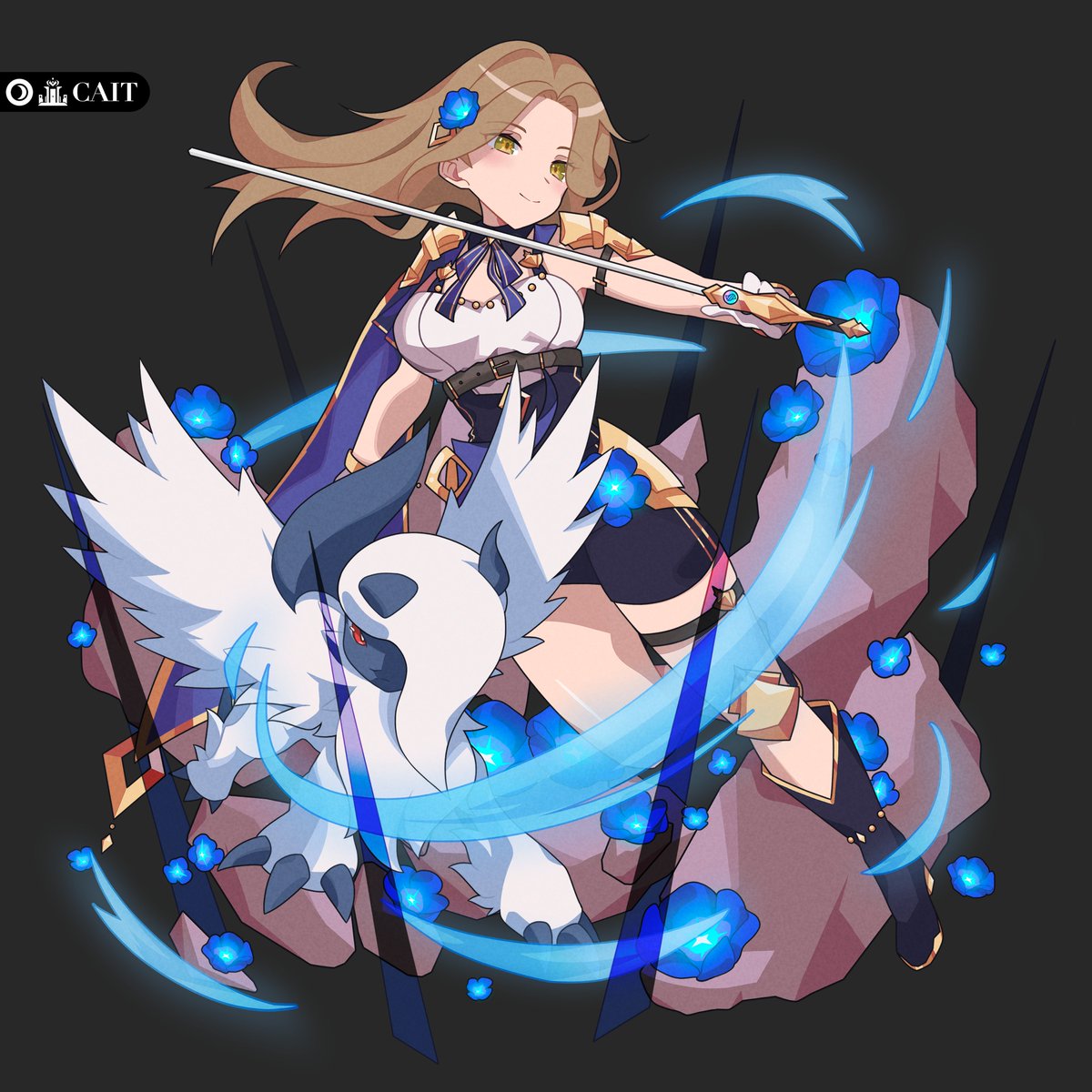 usermonokrome's tweet image. ▌CAIT | "Spectral Commandant"
Pokémon Trainer ✦ Fantasy OC — Splash Art (edited)
#pokemon #pokemonfanart #OC