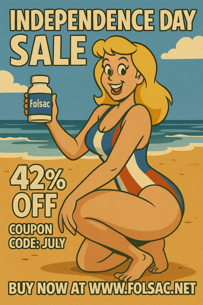 🇺🇸 The Folsac Independence Day Sale is LIVE 💊
💥 42% Off with Code: JULY

💦 Bigger Loads
⏰ Longer Climaxes
🤤 More Pleasure

🎇 Don’t miss this one.
💻 Order now: Folsac.net