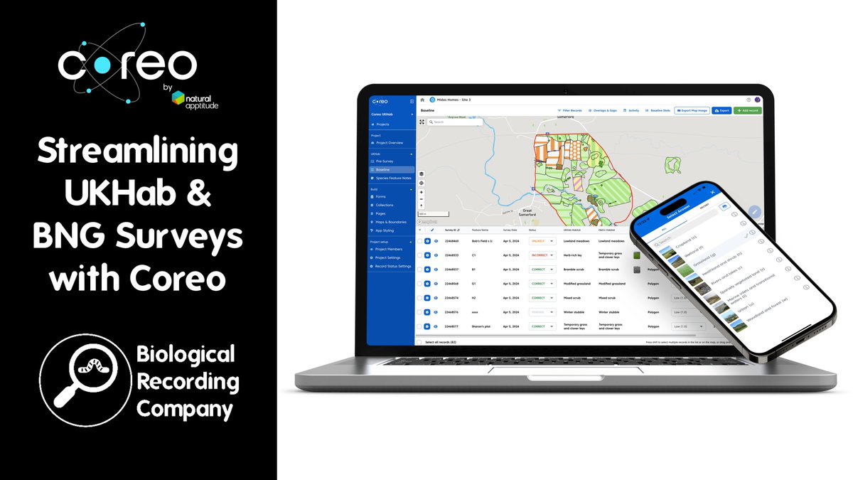 KeironDBrown's tweet image. Doing UKHab or BNG surveys? Discover smarter, faster ways to work. Join @kilbey252 to see how Coreo makes survey data more accurate, transparent & compliant. Free webinar – Sept 4.
Register: eventbrite.co.uk/e/1411726815909
@natapp_uk @EcologyCo_op