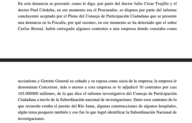 caso_16A_Ec's tweet photo. 🧵 Día 1: #CasoReconstrucciónDeManabí
Un testigo clave de la Fiscalía, Byron Pacheco, mintió bajo juramento. 

Afirmó que se entregaron contratos por $165 millones a una empresa llamada CONCRENOR.

👉 Lo dijo ante un tribunal.
📌 Pero es falso.
Sigue el hilo. 👇 https://t.co/6X0PV5Ut1O