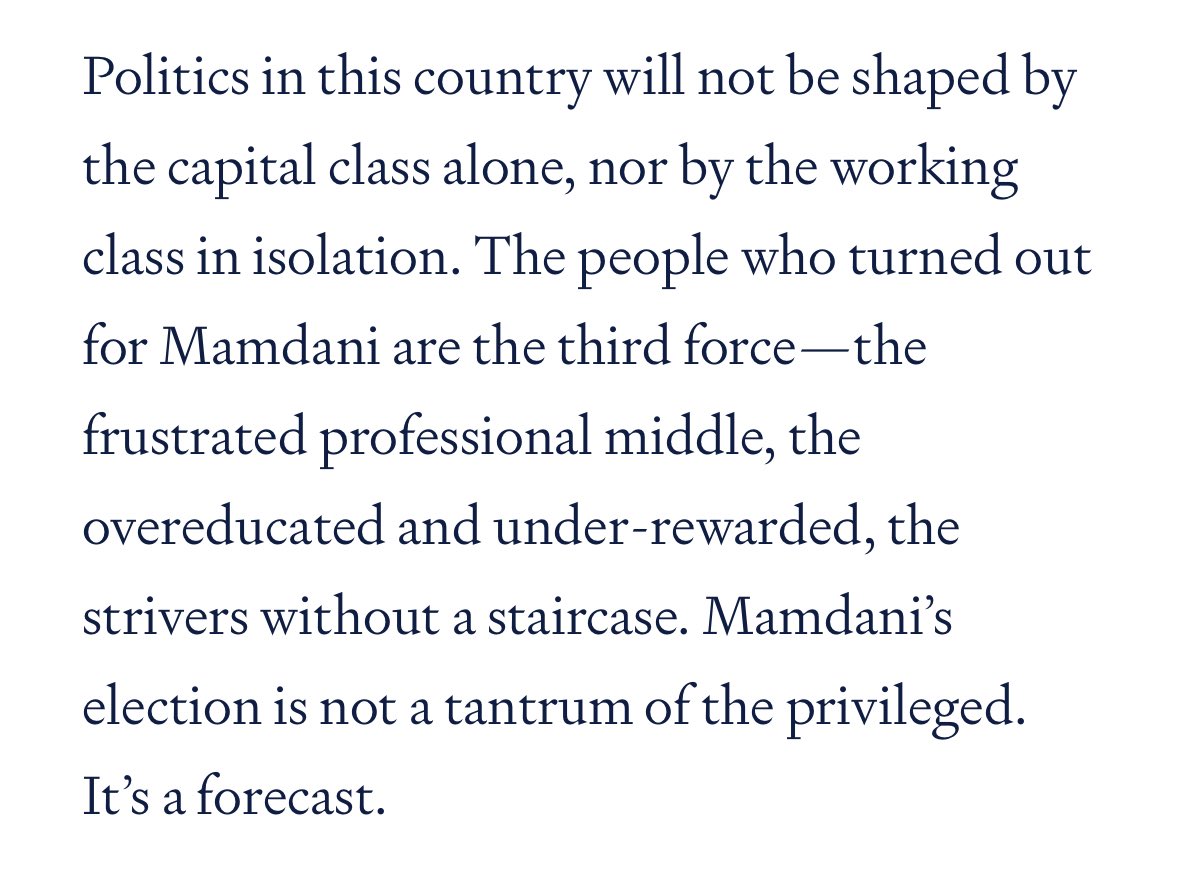 Daniel Kishi (@danielmkishi) on Twitter photo Great article from <a href="/carney/">John Carney</a> in <a href="/commonplc/">Commonplace</a> on Zohran, the precarity of the professional class, and what it portends for our politics. Great article from <a href="/carney/">John Carney</a> in <a href="/commonplc/">Commonplace</a> on Zohran, the precarity of the professional class, and what it portends for our politics.