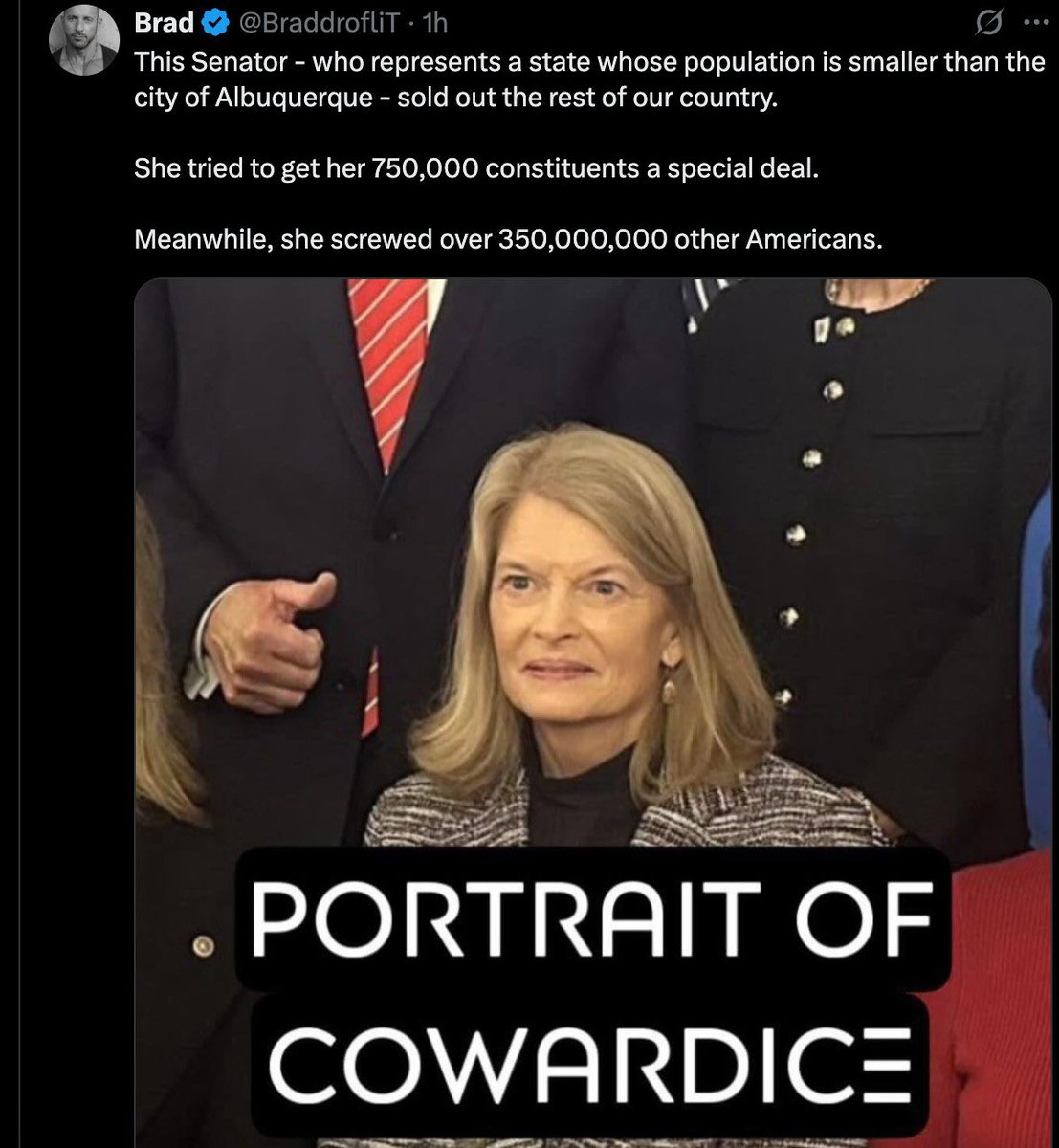 .<a href="/lisamurkowski/">Sen. Lisa Murkowski</a> 
Coward