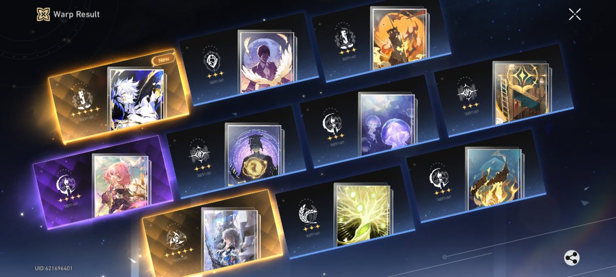 AnimeMeg101's tweet photo. @SipSipStefen 1 of 4 happened to me. No 50/50 loss, double Phainon, &amp; early light cone + extra 5★ light cone!

Still reeling! https://t.co/lkd6aZ0EIY