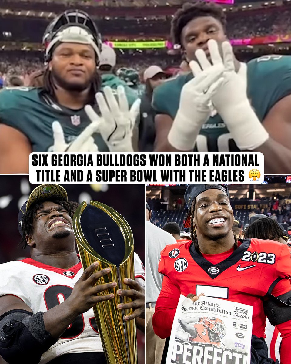 National champs with <a href="/GeorgiaFootball/">Georgia Football</a> 🤝 Super Bowl champs with the <a href="/Eagles/">Philadelphia Eagles</a> #SECNTakeover