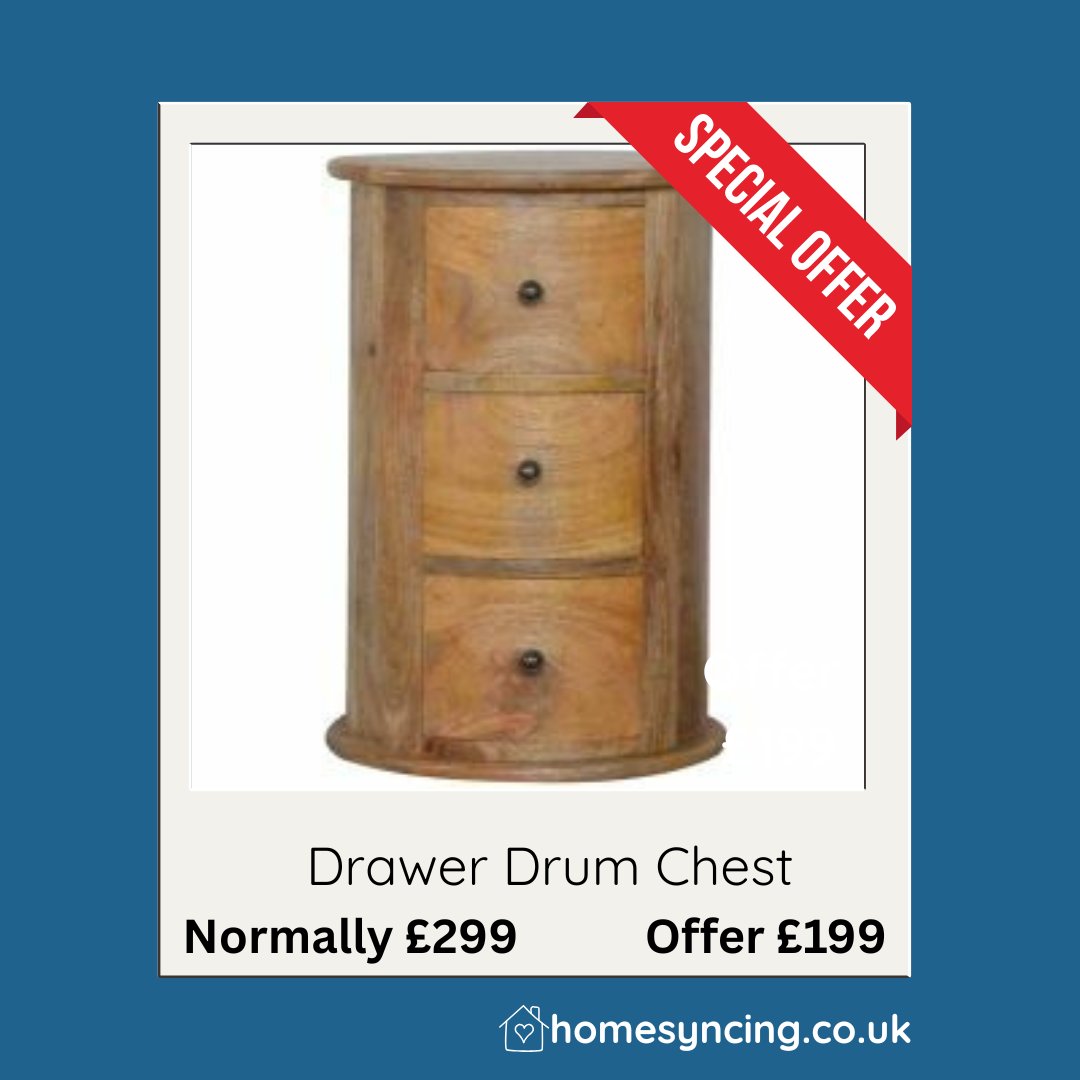 homesyncing's tweet image. Fabulous Offers 💙
homesyncing.co.uk/Drum-Chest-of-…

#chestofdrawers #drawers #furnituredeals #furnitureoffers #homestyling #HomeDecorInspo #houseandhome #homeandgarden #houseandgarden