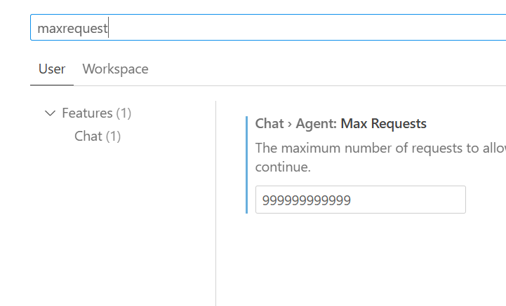 jongallant's tweet image. Tired of clicking "Continue" to ask Copilot to keep working?
Set "Max Requests" to something high. 999 billion seems to work well.
"chat.agent.maxRequests": 999999999999,
code.visualstudio.com/docs/copilot/c…
#ai #vscode #copilot
