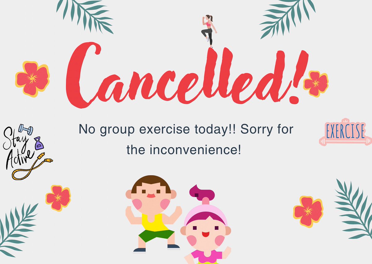 USI_REC's tweet photo. No group exercise today! https://t.co/c121aIMUBL