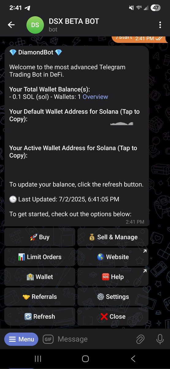 The active wallet system has been implemented and tested. It'll be expanded to multiple active wallets next week.

You'll be able to trade with up to 100 wallets at once. Each of which can have their own auto-sell strategies assigned to them, with an infinite number of rules. 🤝