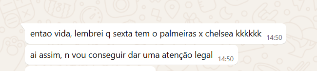 o divo remarcando o date cmg e a justificativa foi: